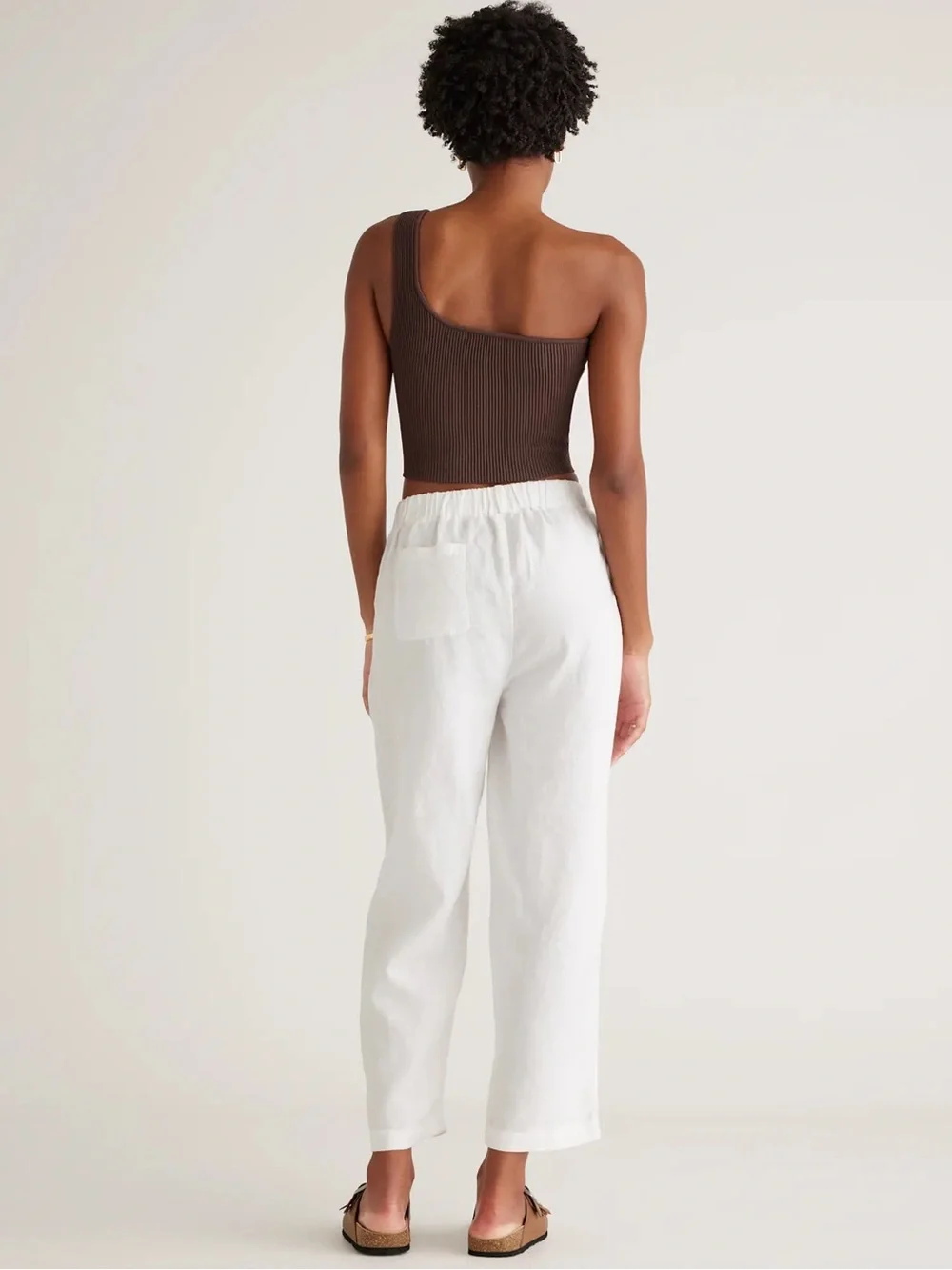 Quince white linen pants
